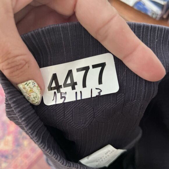 Ododos Butt Lifting High Waist Biker Legging Shorts XL-2XL Navy Blue Textured - Picture 7 of 7